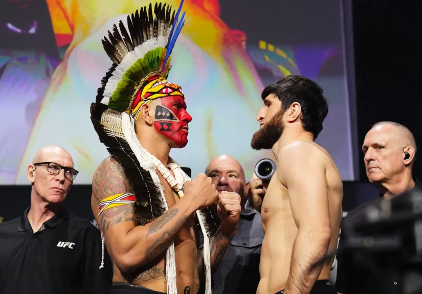 Poatan reagiu com deboche ao pedido do russo por um terceiro confronto e destacou, de forma indireta, a vitória por nocaute conquistada na revanche (Foto: Chris Unger/Zuffa LLC)
