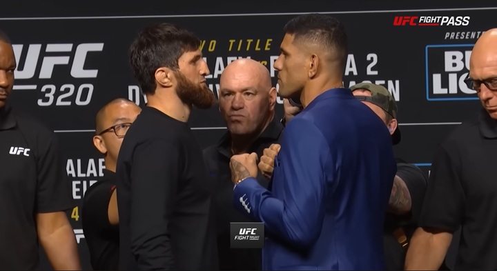 Revanche entre Alex Poatan e Magomed Ankalaev acontece neste sábado (4), na luta principal do UFC 320 (Foto: Reprodução/UFC)