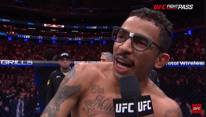 Carlos Prates citou dois nomes como possíveis oponentes visando sua próxima luta no UFC (Foto: Reprodução/UFC)