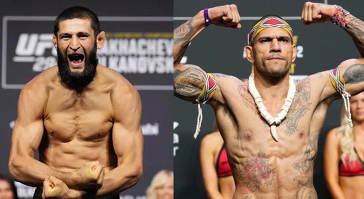 Com novas provocações, Khamzat Chimaev segue interessado em uma superluta contra Alex Poatan no UFC (Foto: Reprodução)
