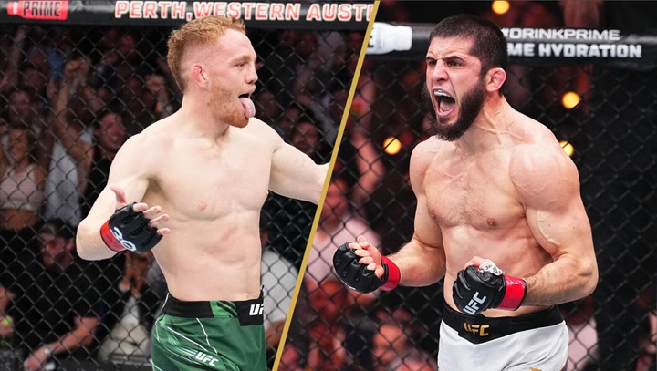 Em sua primeira defesa de título nos meio-médios, Jack Della Maddalena vai enfrentar Islam Makhachev na luta principal do UFC 322 (Foto: Reprodução/UFC)