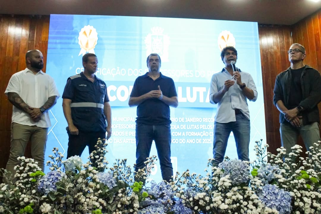 Marcelo Arar, Pedro Paulo, Guilherme Schleder e Fabrício Xavier são responsáveis pelo sucesso da Escola de Lutas (Foto: Divulgação)
