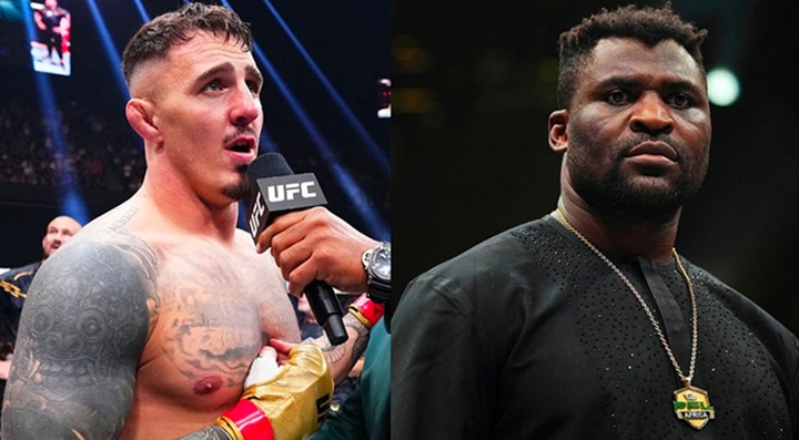 Campeão peso-pesado, Tom Aspinall destacou que seu foco está no UFC, mas abriu portas para desafios no Boxe futuramente, citando Francis Ngannou (Foto: Reprodução)