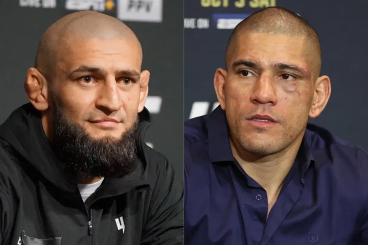 Khamzat Chimaev vem provocando Alex Poatan com o intuito de enfrentar o brasileiro pelo cinturão meio-pesado do UFC (Foto: Reprodução)