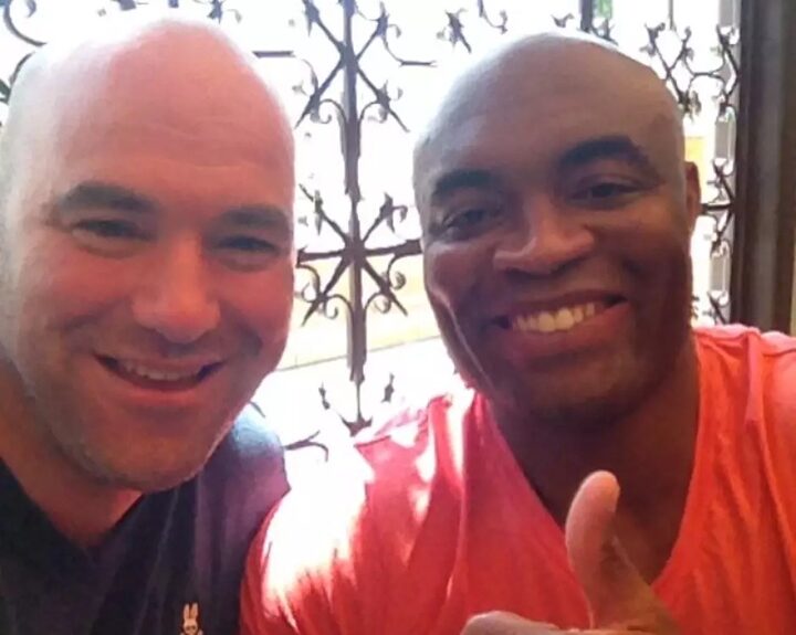 Dana White e Anderson Silva tiveram uma relação conturbada ao longo dos anos no UFC (Foto: Reprodução)