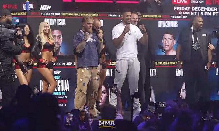 Duelo de Boxe entre Jake Paul e Anthony Joshua acontece nesta sexta-feira (19), em Miami (EUA) (Foto: Reprodução/MMA Fighting)