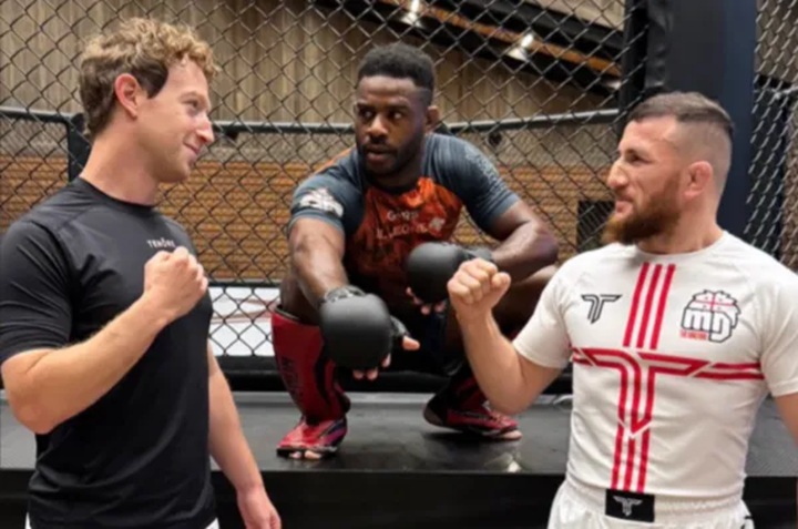 Fundador do Facebook e da META, Mark Zuckerberg fez recentemente um treino com Merab Dvalishvili, ex-campeão peso-galo do UFC (Foto: Reprodução)