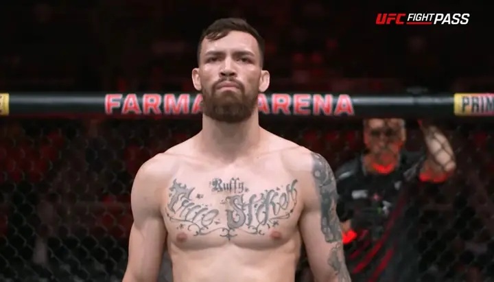 Com duelo confirmado no UFC 325, Maurício Ruffy não terá treinadores da Fighting Nerds em seu corner para luta contra Rafael Fiziev (Foto: Reprodução/UFC)