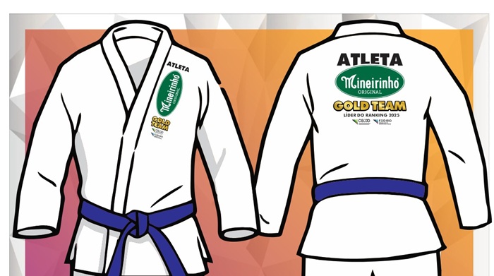 CBJJD divulgou quimono que será usado pelos vencedores da bolsa Atleta Mineirinho Gold Team (Foto: Divulgação)