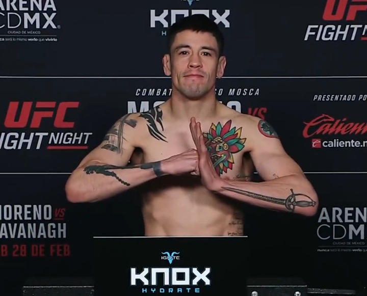 Ex-campeão peso-mosca, Brandon Moreno vai enfrentar Lone’er Kavanagh na luta principal do UFC México (Foto: Reprodução/UFC)