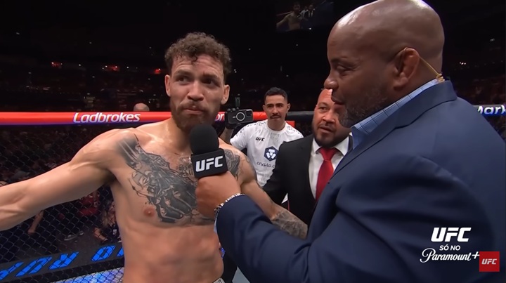 Após dar show no UFC 325, Maurício Ruffy manifestou interesse em enfrentar Paddy Pimblett ou McGregor no UFC Casa Branca, em junho (Foto: Reprodução/UFC)