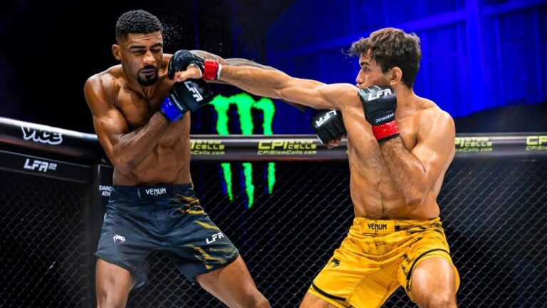 Richard Martins nocauteou Vanderlei na luta principal do LFA 229 (Foto: Divulgação)