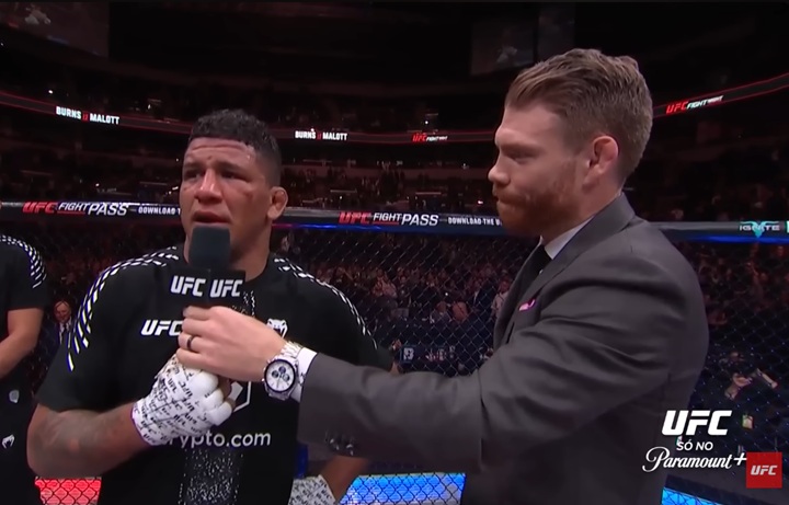 Gilbert Durinho afirma que decisão foi tomada após performance contra Mike Malott na luta principal do UFC Winnipeg, no último sábado (18) (Foto: Reprodução/UFC)
