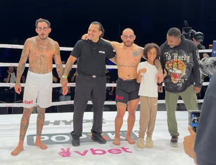 Duelo de grappling entre Jean Silva e Marlon Vera no Hype FC terminou em empate (Foto: Reprodução/Hype FC)