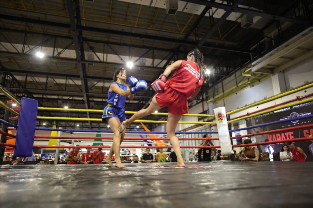 Competição de Wushu Sanda consagrou diversos campeões no evento (Foto: Divulgação)