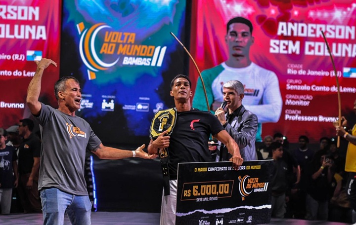 Em uma luta intensa, Sem Coluna venceu Furacão e conquistou o cinturão do evento VMB na categoria peso leve (Foto: Divulgação)