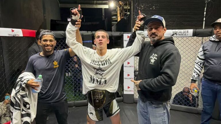 Seguindo os passos do pai, Enzo Marcello estreou com vitória no MMA amador (Foto: Divulgação)