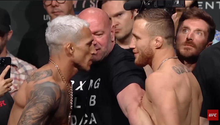 Charles do Bronx propõe superluta com títulos dos leves e "BMF" em jogo após Gaethje conquistar o topo da categoria (Foto: Reprodução/UFC)