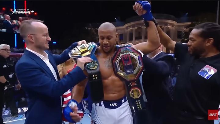 Ciryl Gane retorna a Paris após conquistar cinturão interino dos pesos-pesados e já mira possível unificação diante da torcida (Foto: Reprodução/UFC)