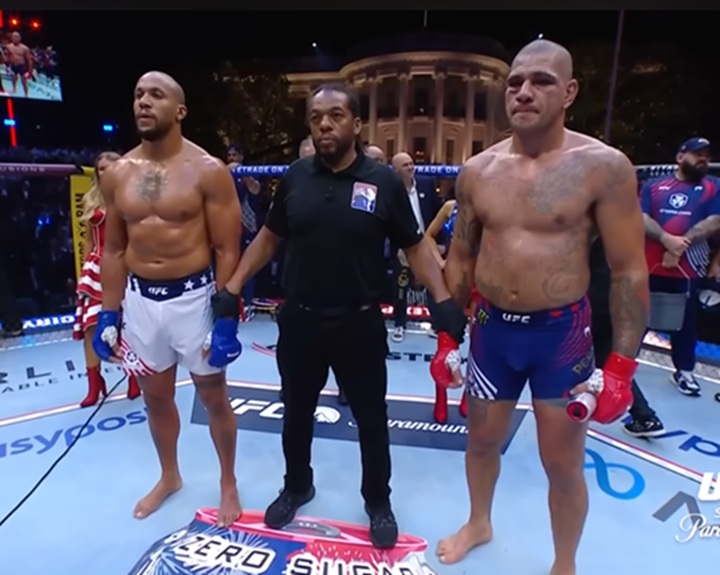 Alex Poatan afirma ter conversado com o UFC sobre golpes ilegais de Ciryl Gane e aguarda resposta da organização sobre próximo passo (Foto: Reprodução/UFC)