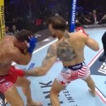 Maurício Ruffy passou a treinar com Alexander Volkanovski, que exaltou o alto nível do brasileiro na trocação (Foto: Reprodução/UFC)