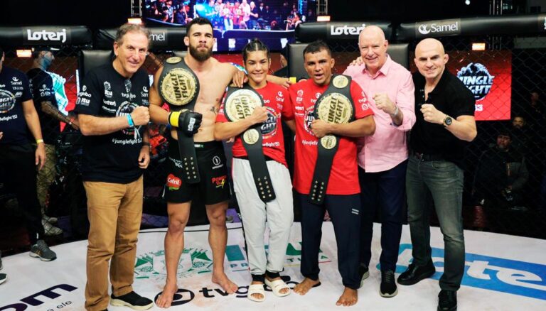 Três disputas de cinturão marcaram o Jungle Fight 153 (Foto: Rei Fight)