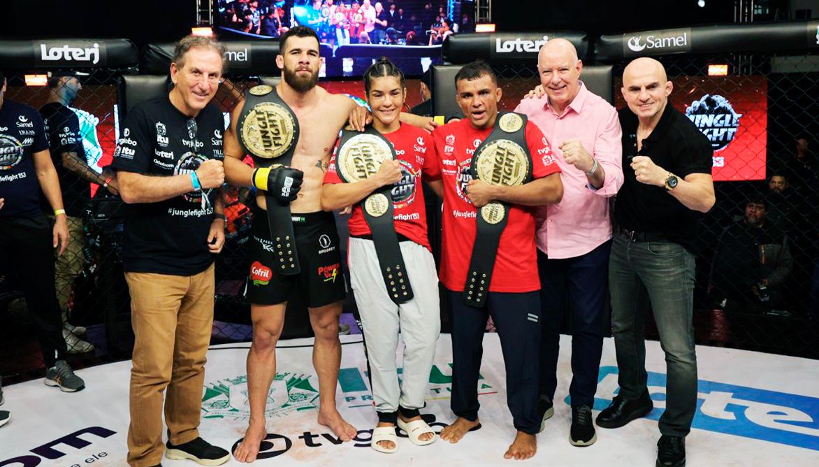 Três disputas de cinturão marcaram o Jungle Fight 153 (Foto: Rei Fight)