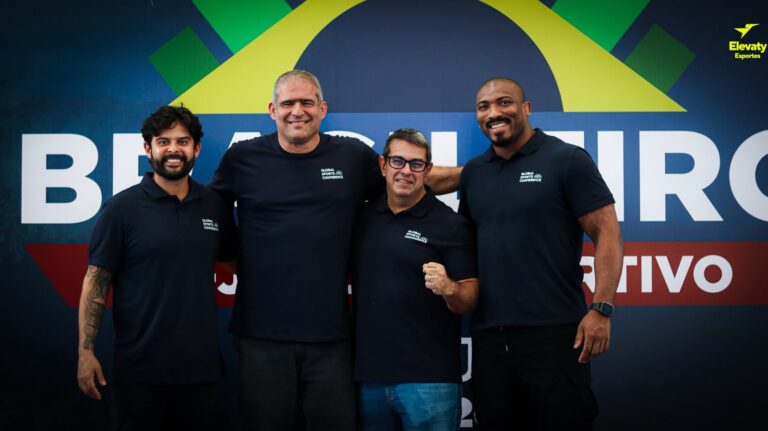 Equipe do Global Sports Conference fez ativação durante o Brasileiro de Jiu-Jitsu da CBJJD (Foto: Hugo Nascimento)