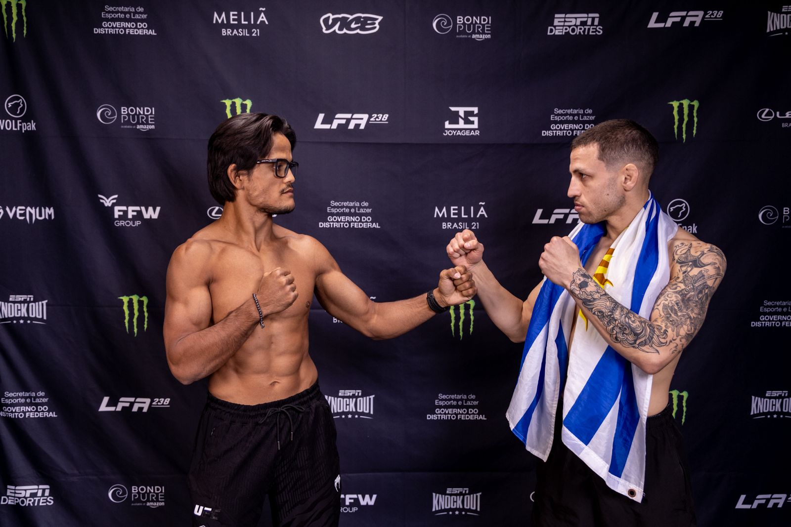 Herbeth Sousa e Paulo Portillo fazem a luta principal do LFA 238 (Foto: Divulgação)