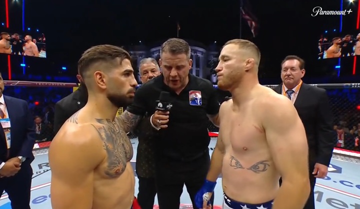 Justin Gaethje afirma que Topuria precisa vencer uma luta antes de voltar a disputar o cinturão e defende oportunidade para Arman Tsarukyan (Foto: Reprodução/UFC)