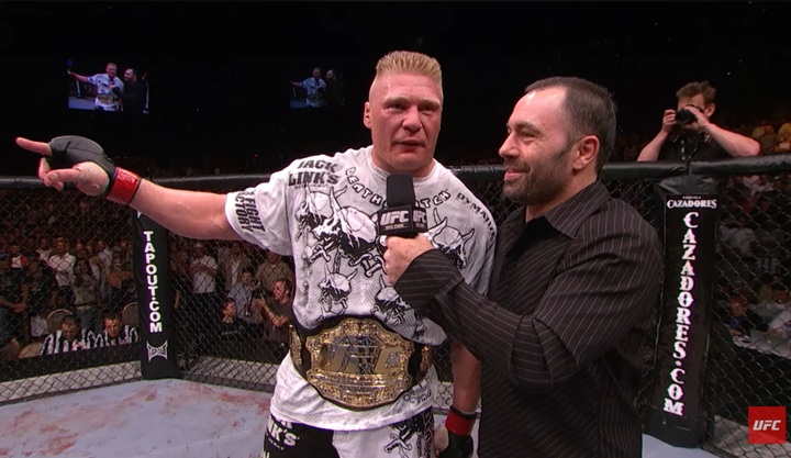 Atualmente com 49 anos, Brock Lesnar foi campeão peso-pesado do UFC e vinha atuando pela WWE (Foto: Reprodução/UFC)