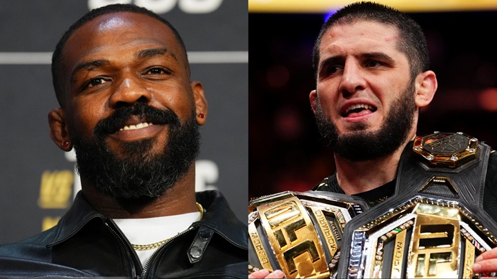 Islam Makhachev questiona validade da invencibilidade de Jon Jones, que rebate críticas e lembra derrota por nocaute do atual campeão dos meio-médios (Foto: Reprodução)